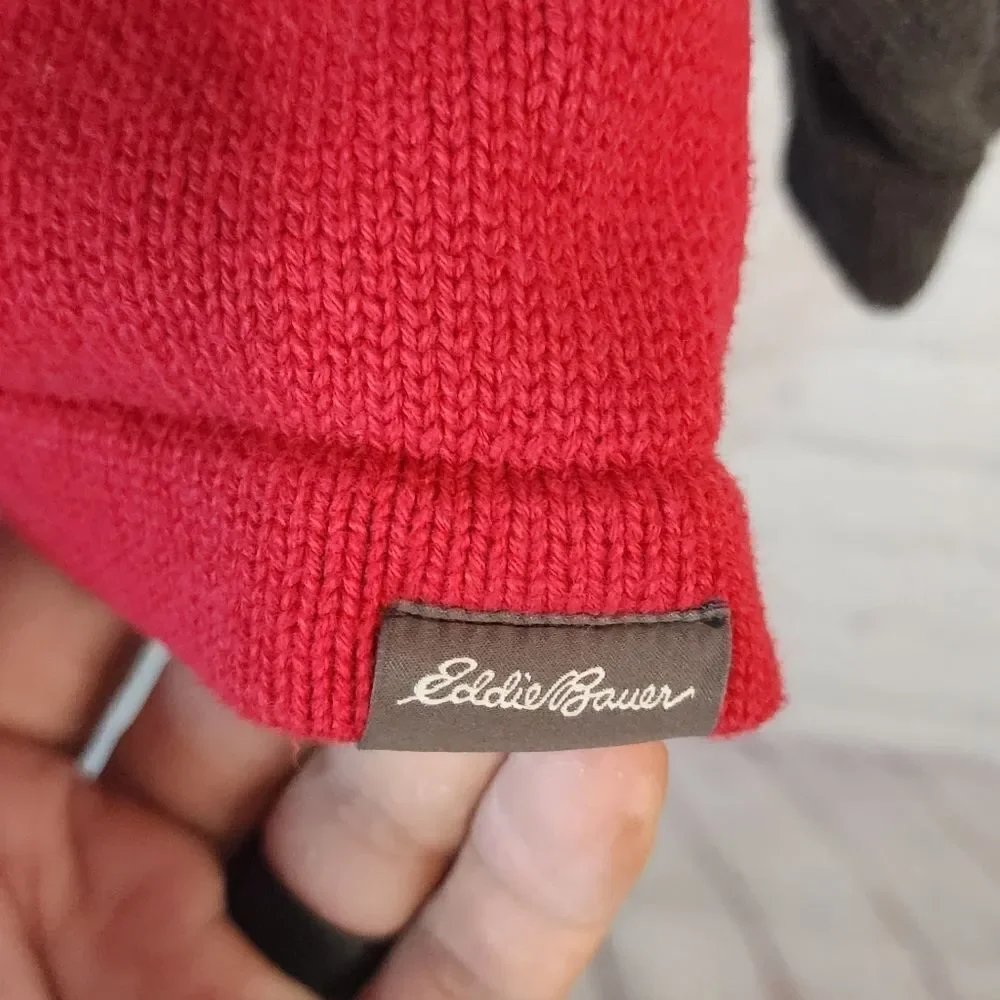 Men's Eddie Bauer zip-up turtleneck sweater, size XL